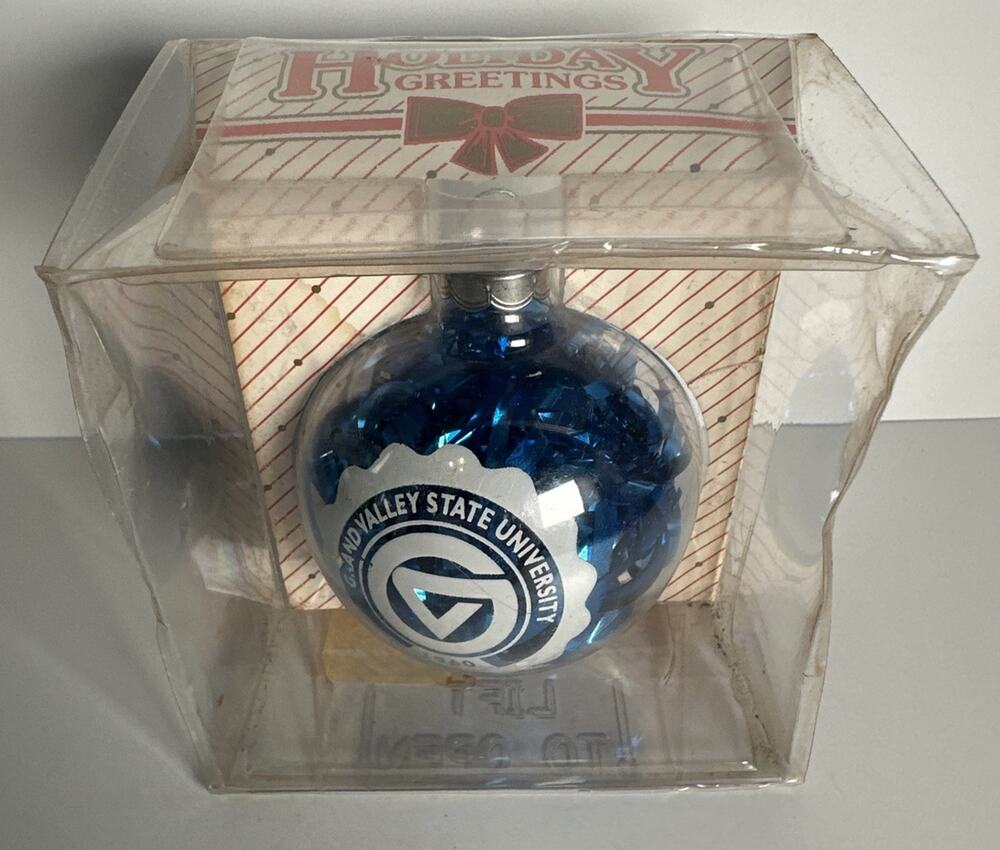 Vintage Holiday Greetings 1960 Grand Valley State University Christmas Ornament